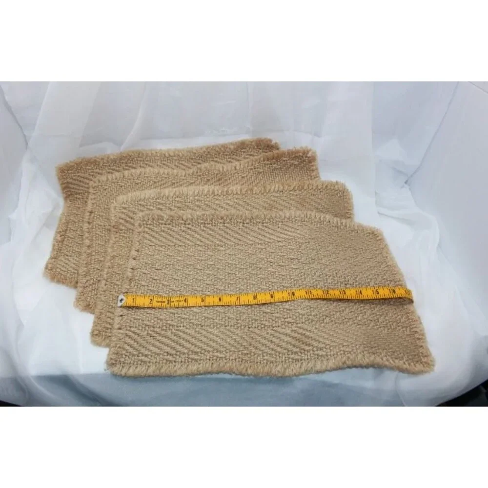 VTG 70's Metal TV Dinner Lap Tray~70's Bead Design PLUS 4 VTG Polyester Mats EUC